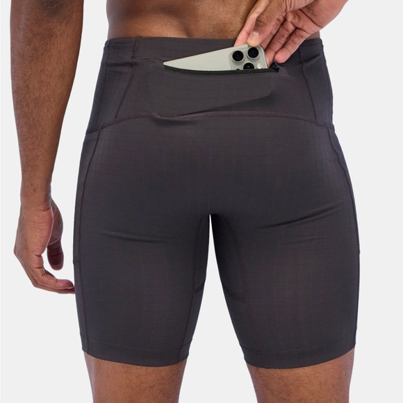 Bandit Running Gridlock Compression Race Training Performance Mens Half Tights - Picture 3 of 8